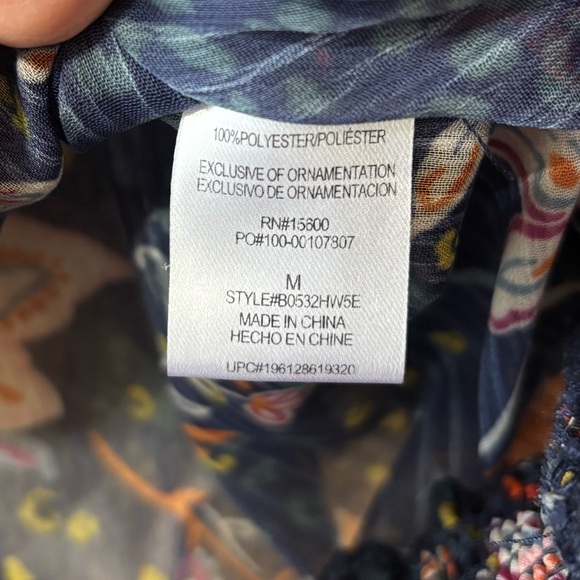 Democracy | Flowy Semi-Sheer Long Blouson Sleeve Blouse with Smocked Hem M… - Picture 9 of 10